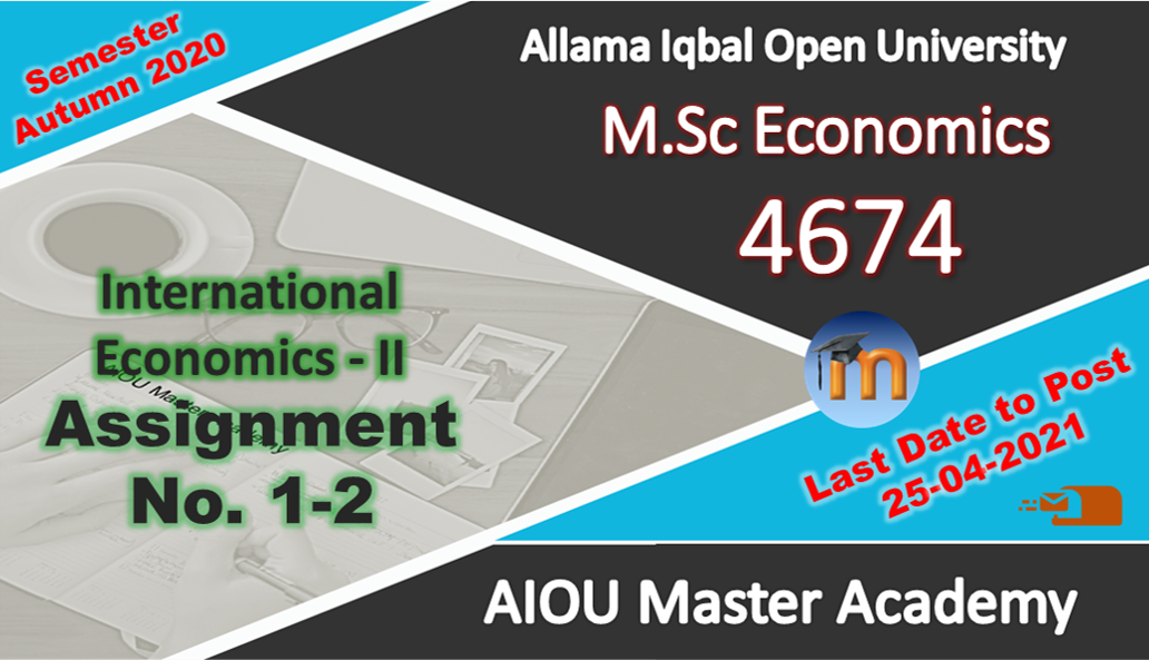 aiou solved assignments of msc economics