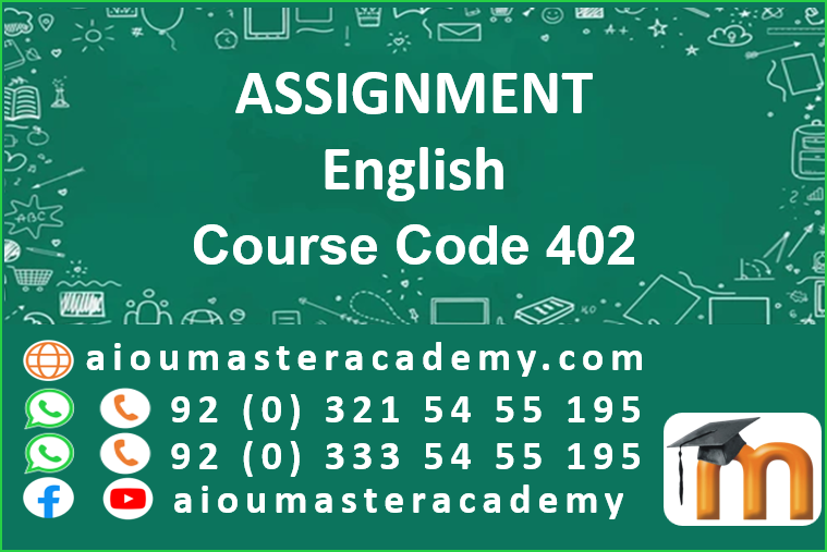 solved assignment autumn 2022 code 402