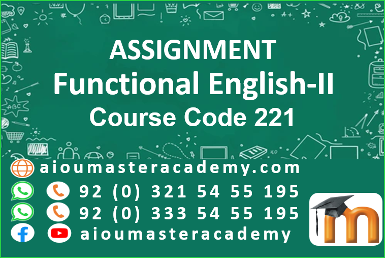 functional english matric 221 solved assignment spring 2023