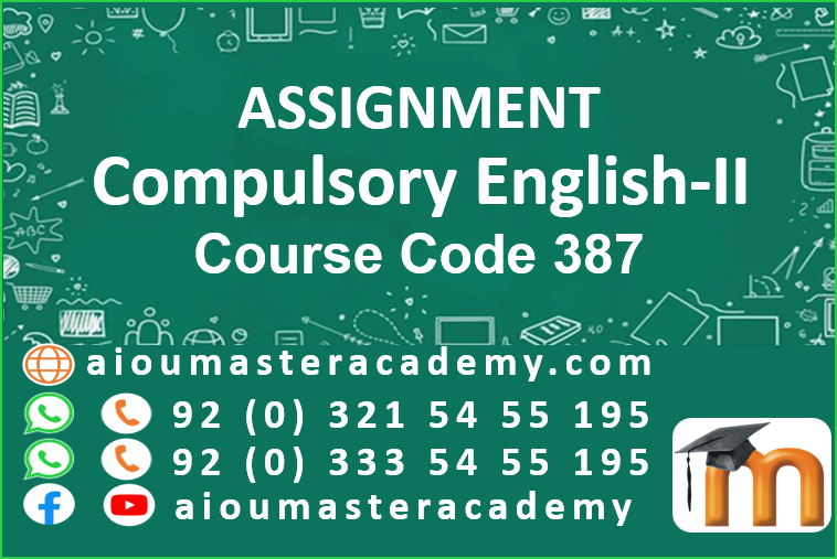 solved assignment course code 387